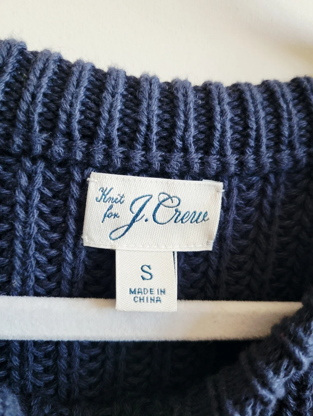 J. Crew Slim Fit Striped Cotton‎ Sweater Navy White